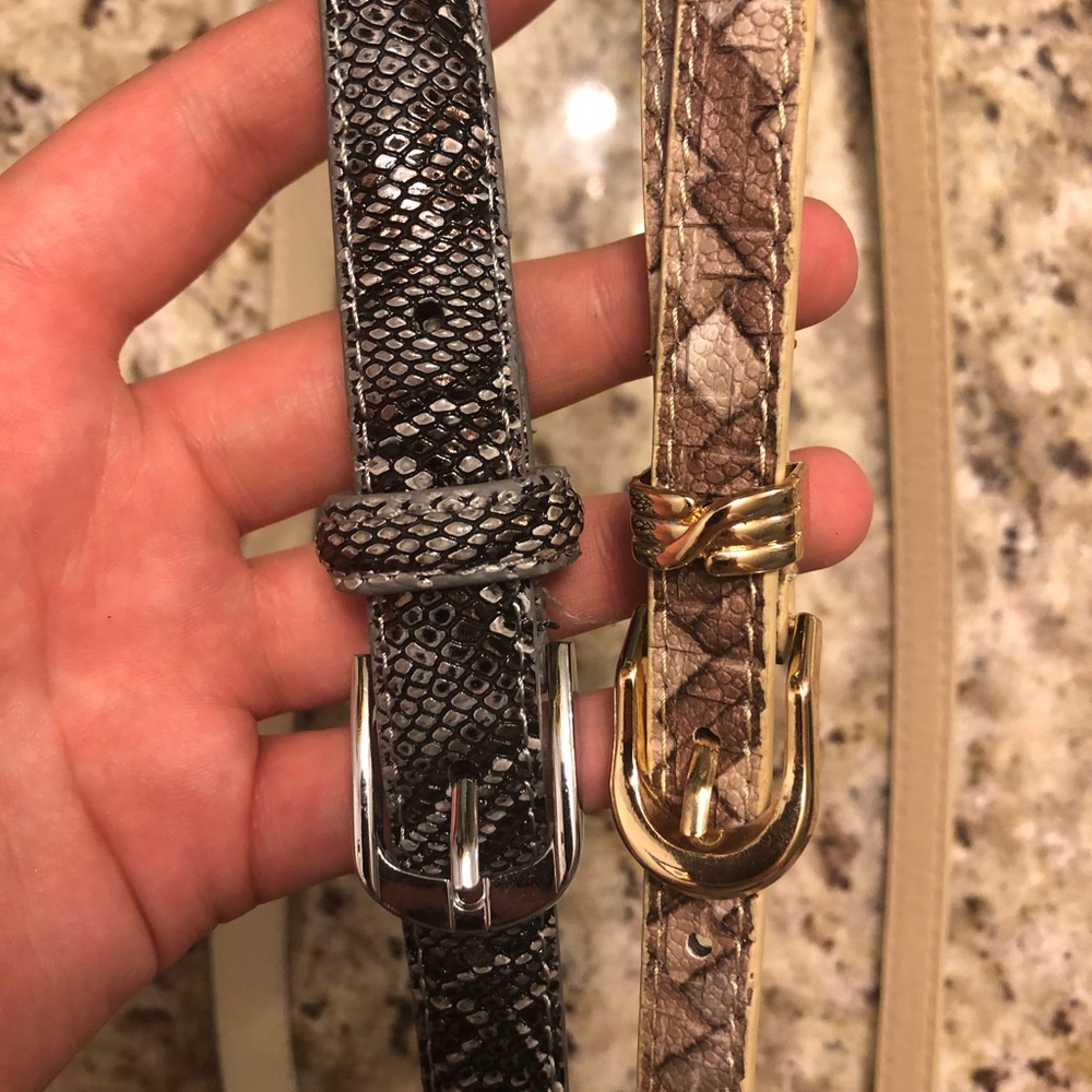 TWO junior size belts